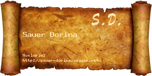 Sauer Dorina névjegykártya